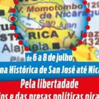 MES/PSOL participará en la Caravana de Solidaridad con los Perseguidos en Nicaragua